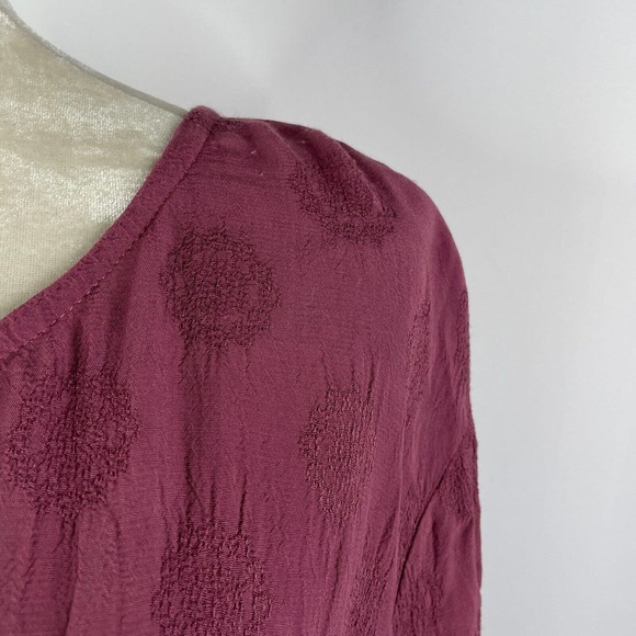 J. Jill JJill 2pc Set Size 4X Top Shirt Skirt Elastic Waist Plum Purple Crinkle - Picture 4 of 12